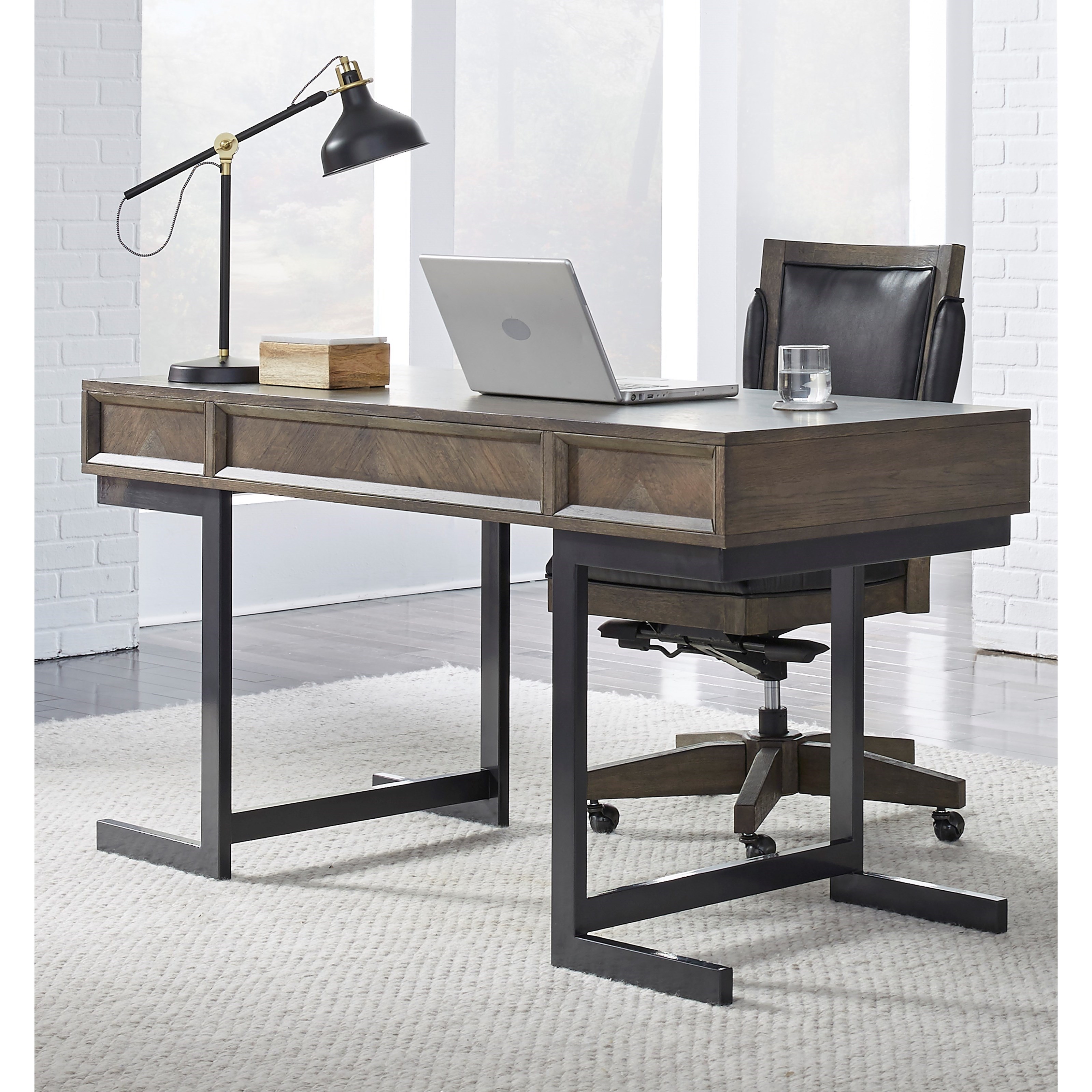 Aspenhome Harper Point Contemporary Desk With Drop Front Drawer