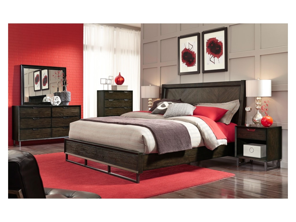 Aspenhome Harper PointCal King Herringbone Bed
