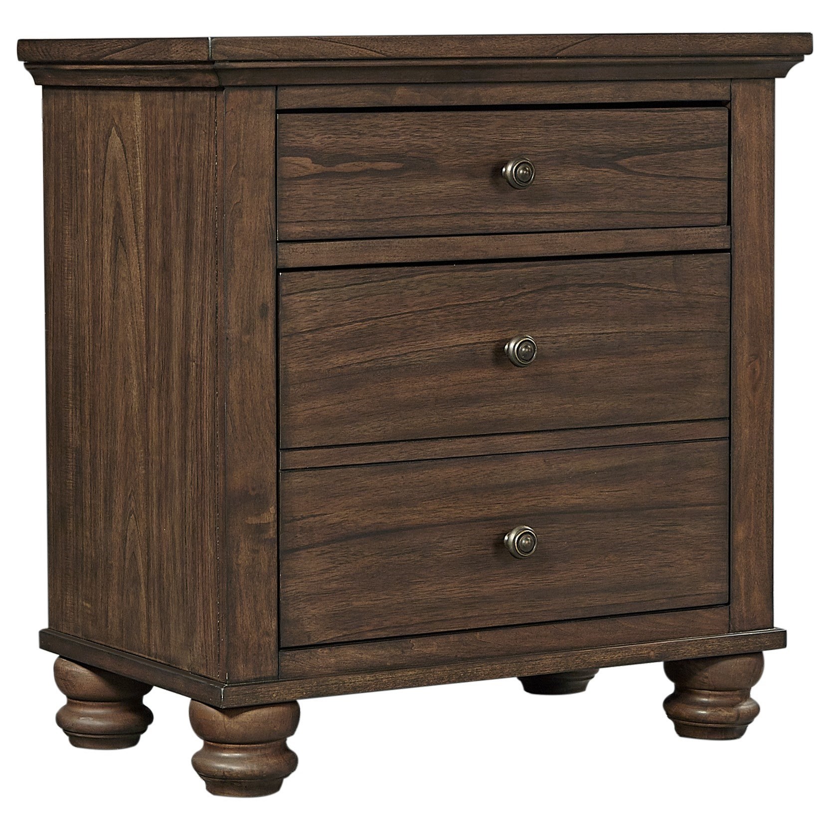 Aspenhome Hudson Valley I280 450 Transitional Nightstand With 2 Drawers And Ac Outlets Hudson S Furniture Nightstands