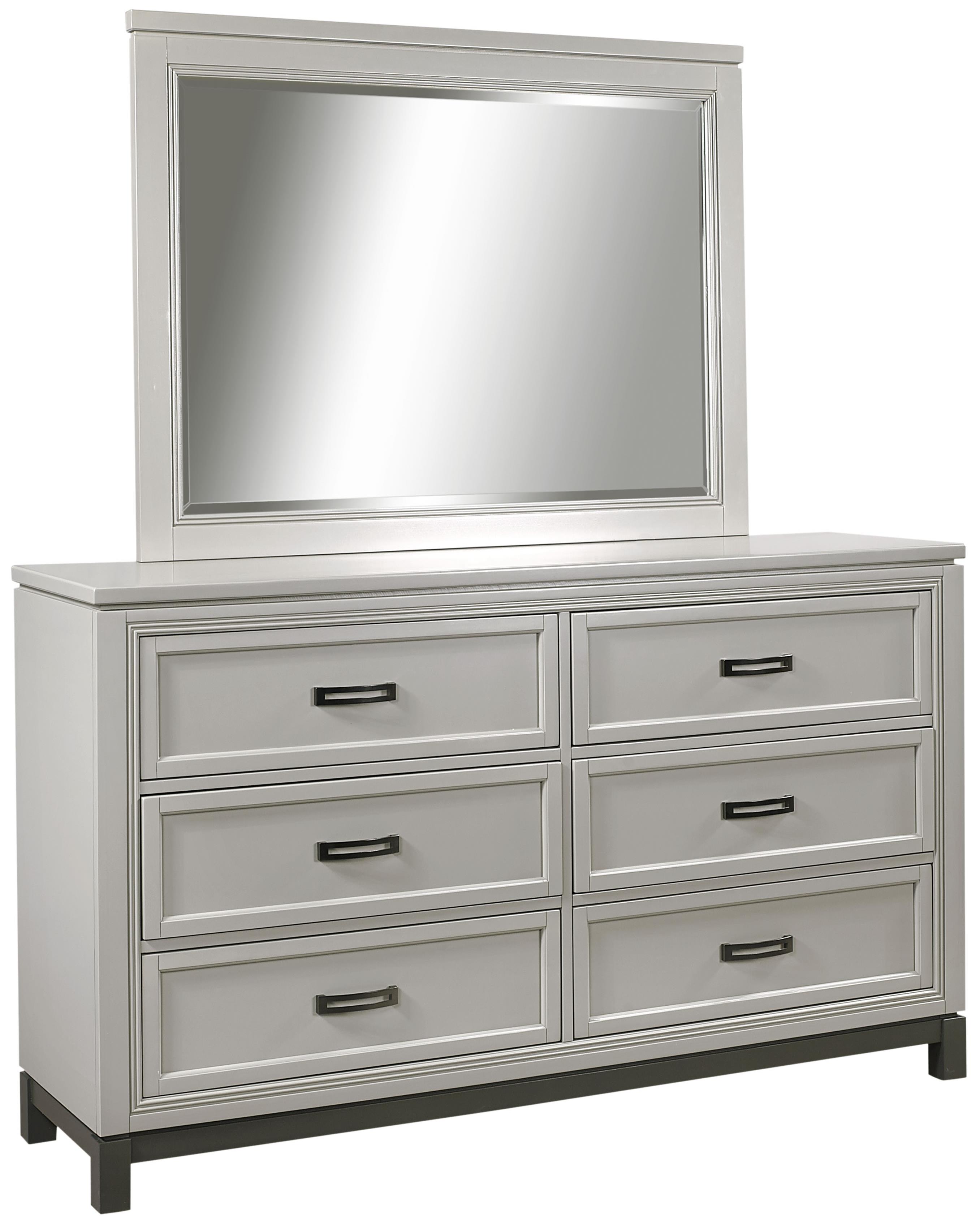 Aspenhome Hyde Park 6 Dovetail Drawer Dresser And Mirror Baer S