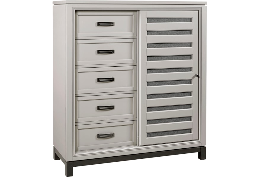 Aspenhome Hyde Park I32 457 Sliding Door Chest With Dovetail
