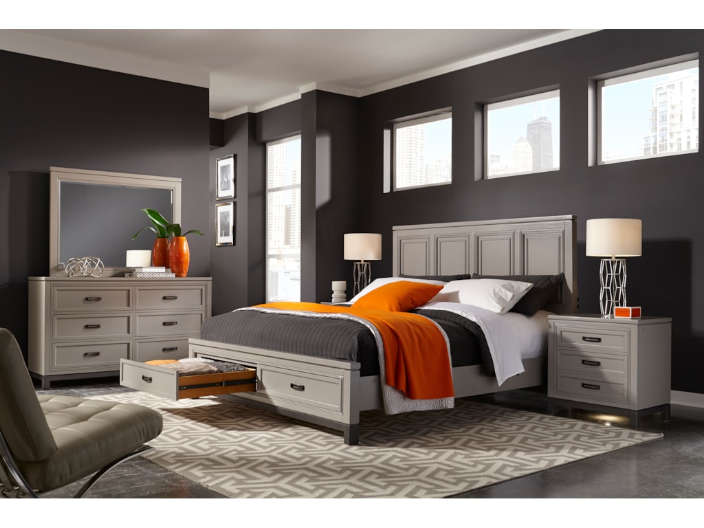 Aspenhome Hyde ParkQueen Storage Bed