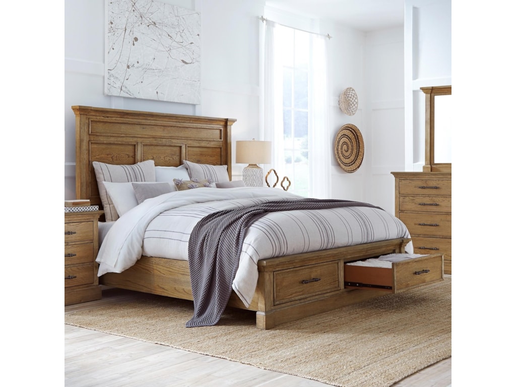 Aspenhome ManchesterQueen Panel Storage Bed
