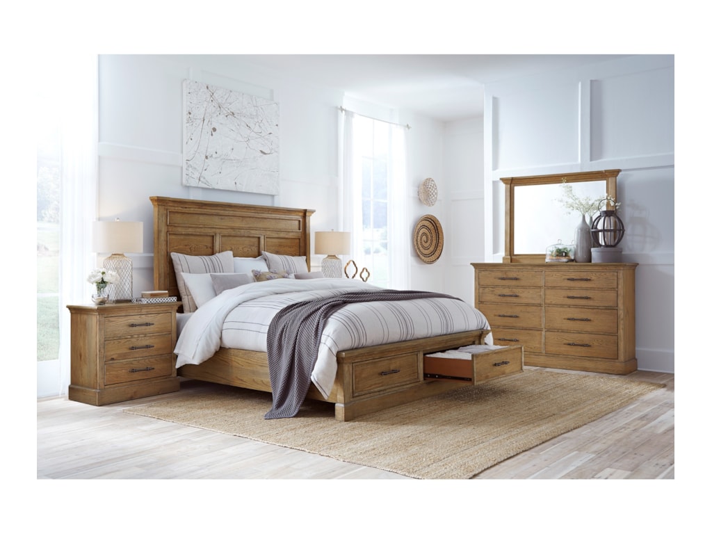 Aspenhome ManchesterQueen Panel Storage Bed