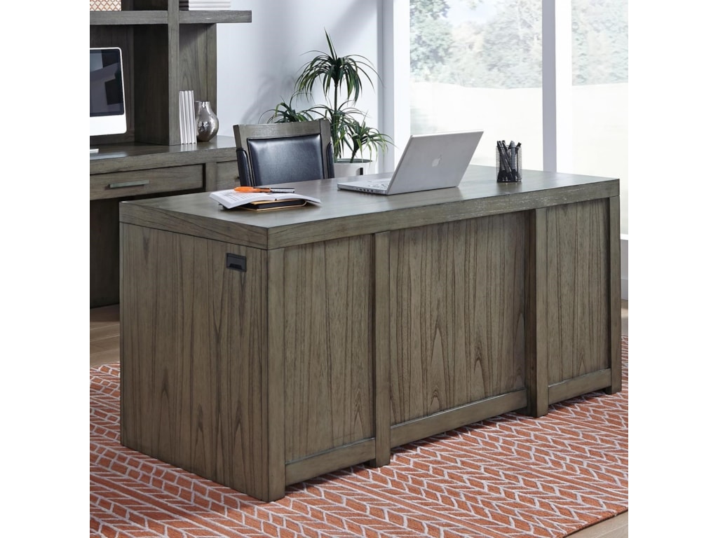 Aspenhome Modern Loft Contemporary 66 Executive Desk With Locking