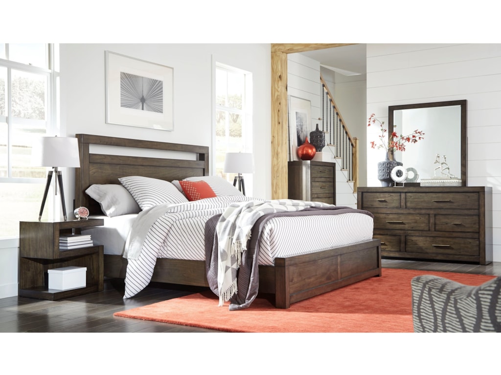 Aspenhome Modern LoftQueen Panel Bed