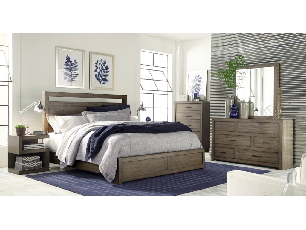 Aspenhome Modern LoftCalifornia King Panel Bed
