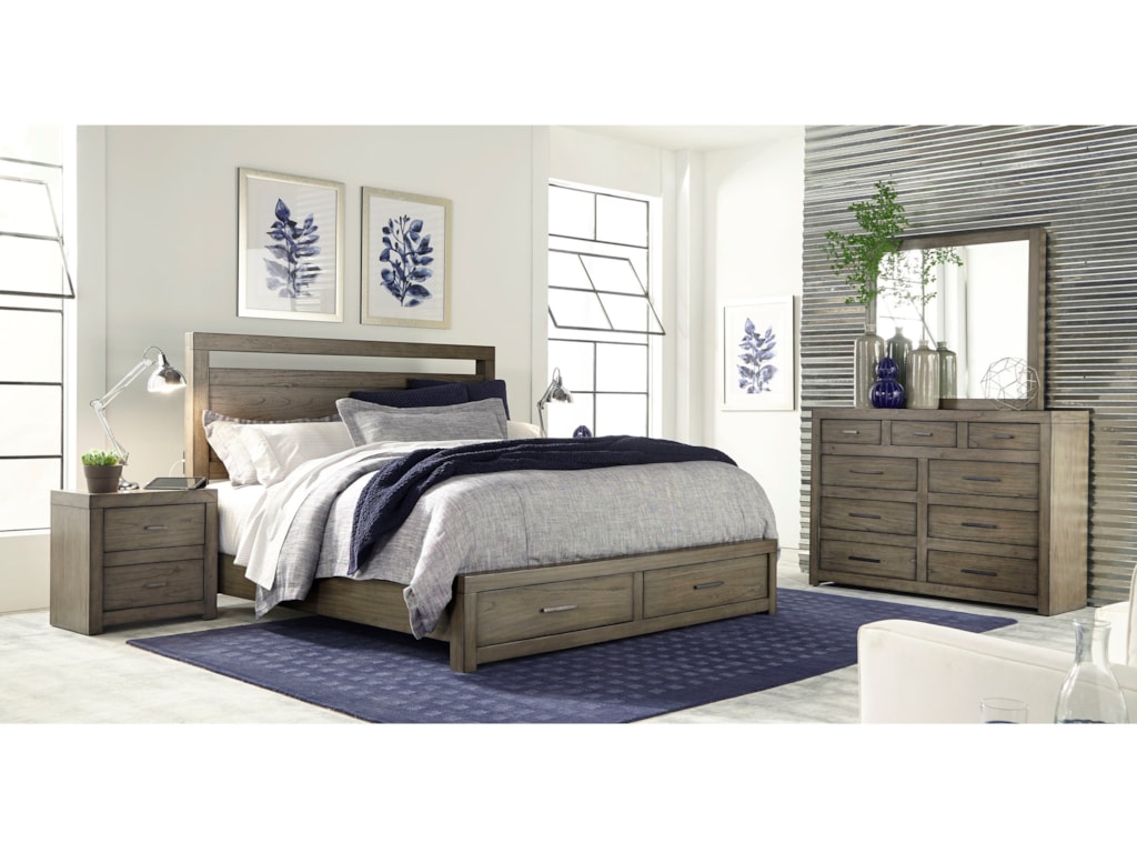 Aspenhome UrbaniteQueen Panel Storage Bed