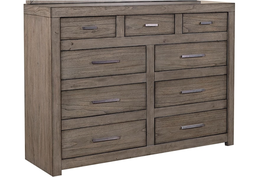 Aspenhome Modern Loft Iml 455 Gry Chesser With Drop Front Drawer