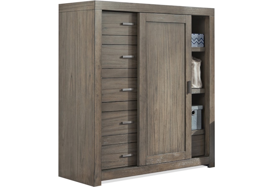 Aspenhome Moreno Sliding Door Wardrobe Chest With Cedar Lined Bottom Drawer Morris Home Door Chests