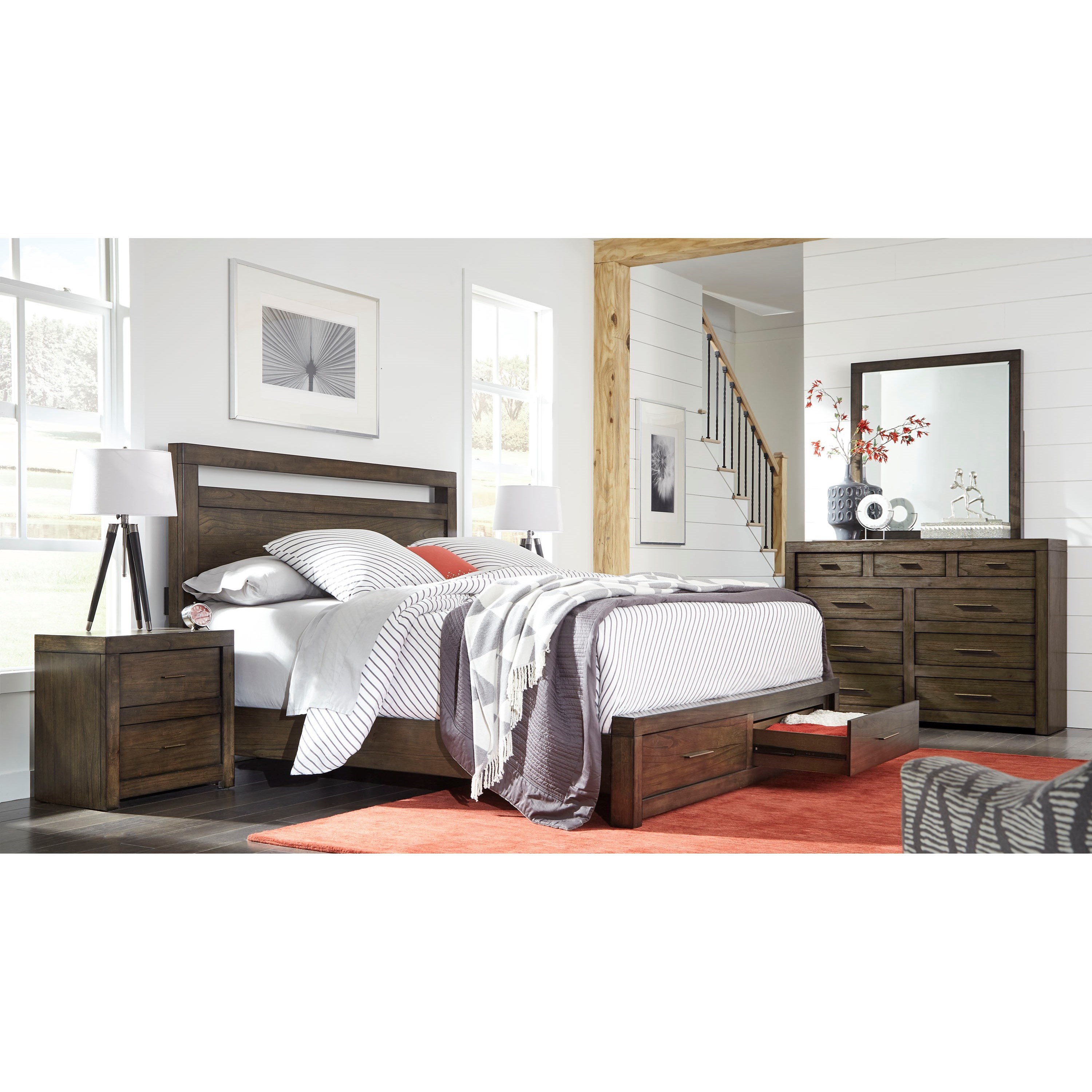 Aspenhome Modern Loft King Bedroom Group Belfort Furniture Bedroom Groups