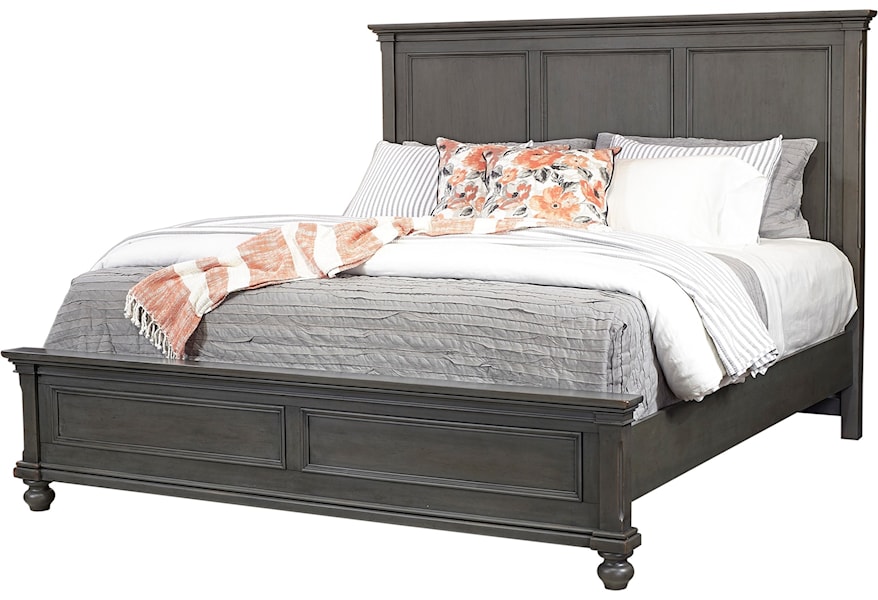 Aspenhome Oxford Transitional Queen Panel Bed With Usb Ports