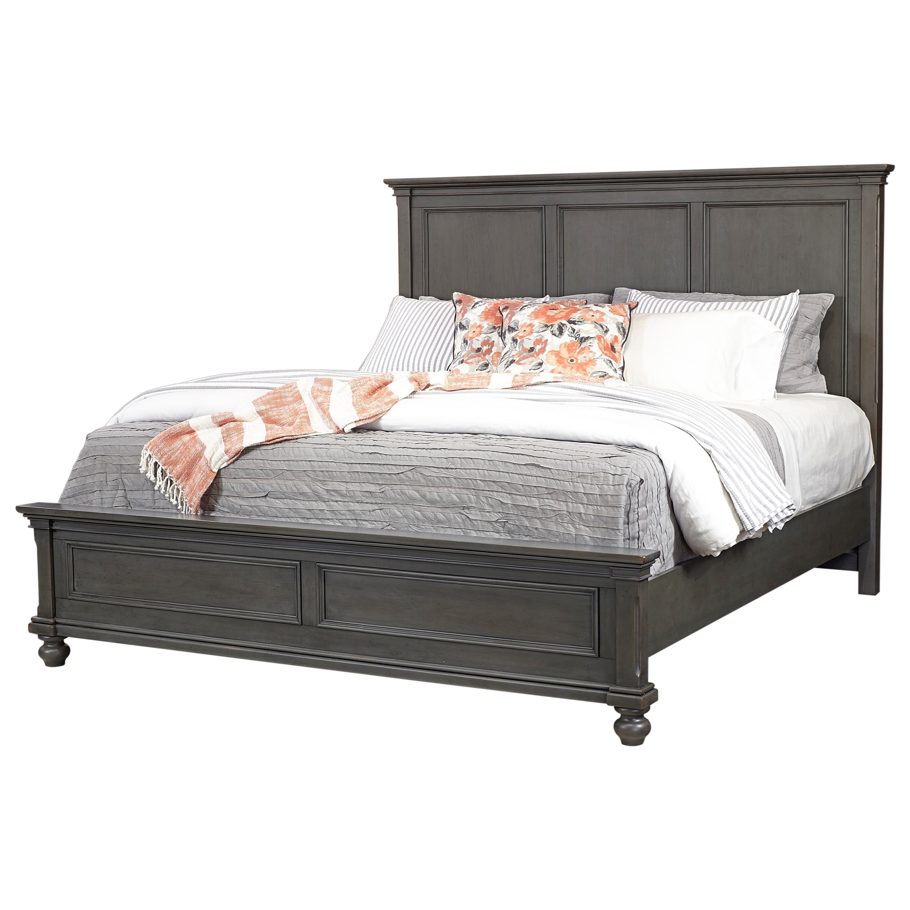 Aspenhome Oxford Transitional King Panel Bed With Usb Ports Godby Home Furnishings Panel Beds