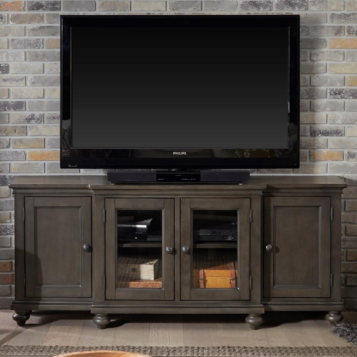 Aspenhome Oxford 75 Console With 4 Doors And Adjustable Shelves