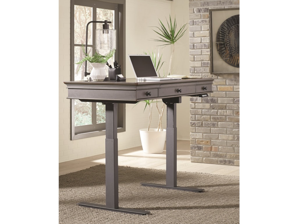 Aspenhome Oxford 60 Adjustable Desk With Outlets And Usb Ports