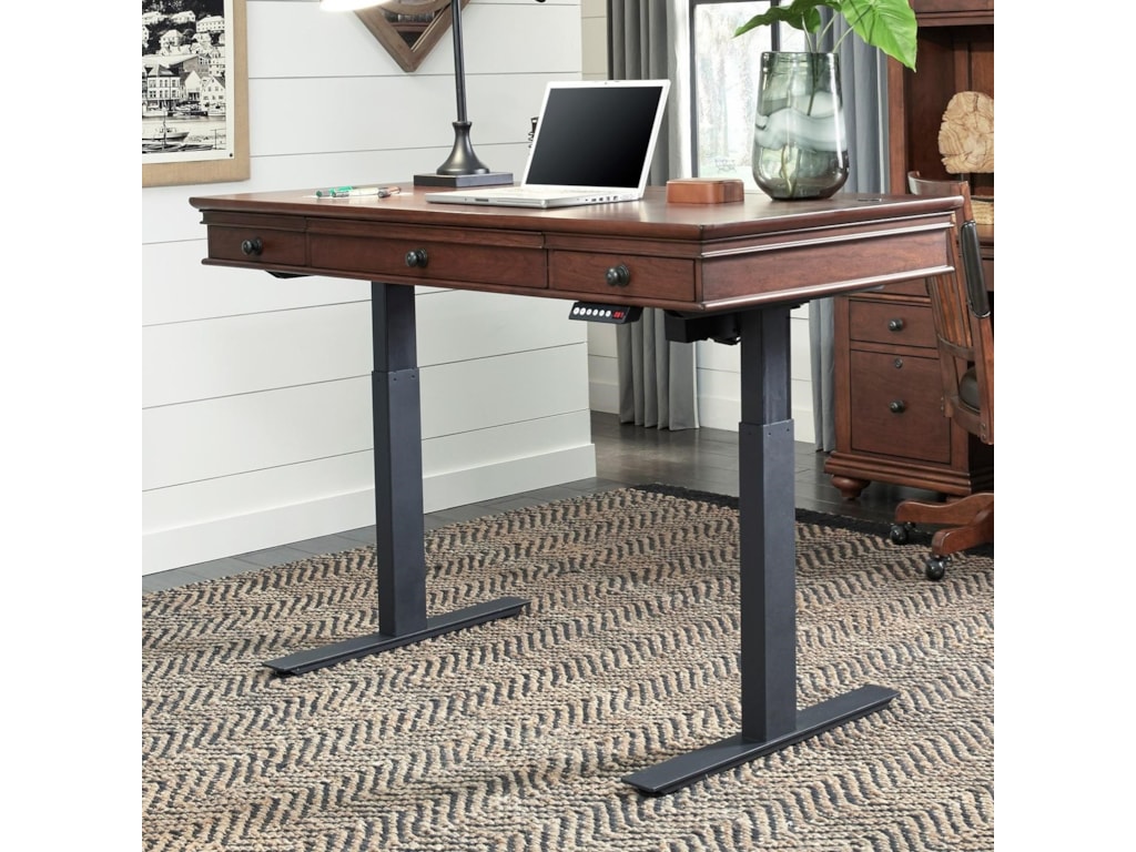 Aspenhome Oxford 60 Adjustable Desk With Outlets And Usb Ports