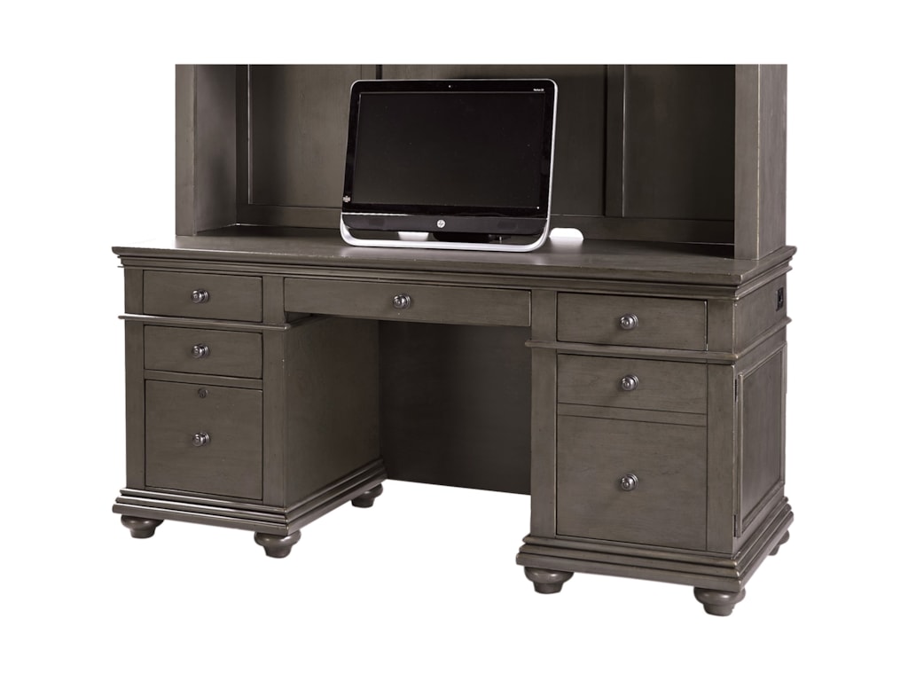Aspenhome Oxford Credenza Desk With Locking File Drawer Belfort