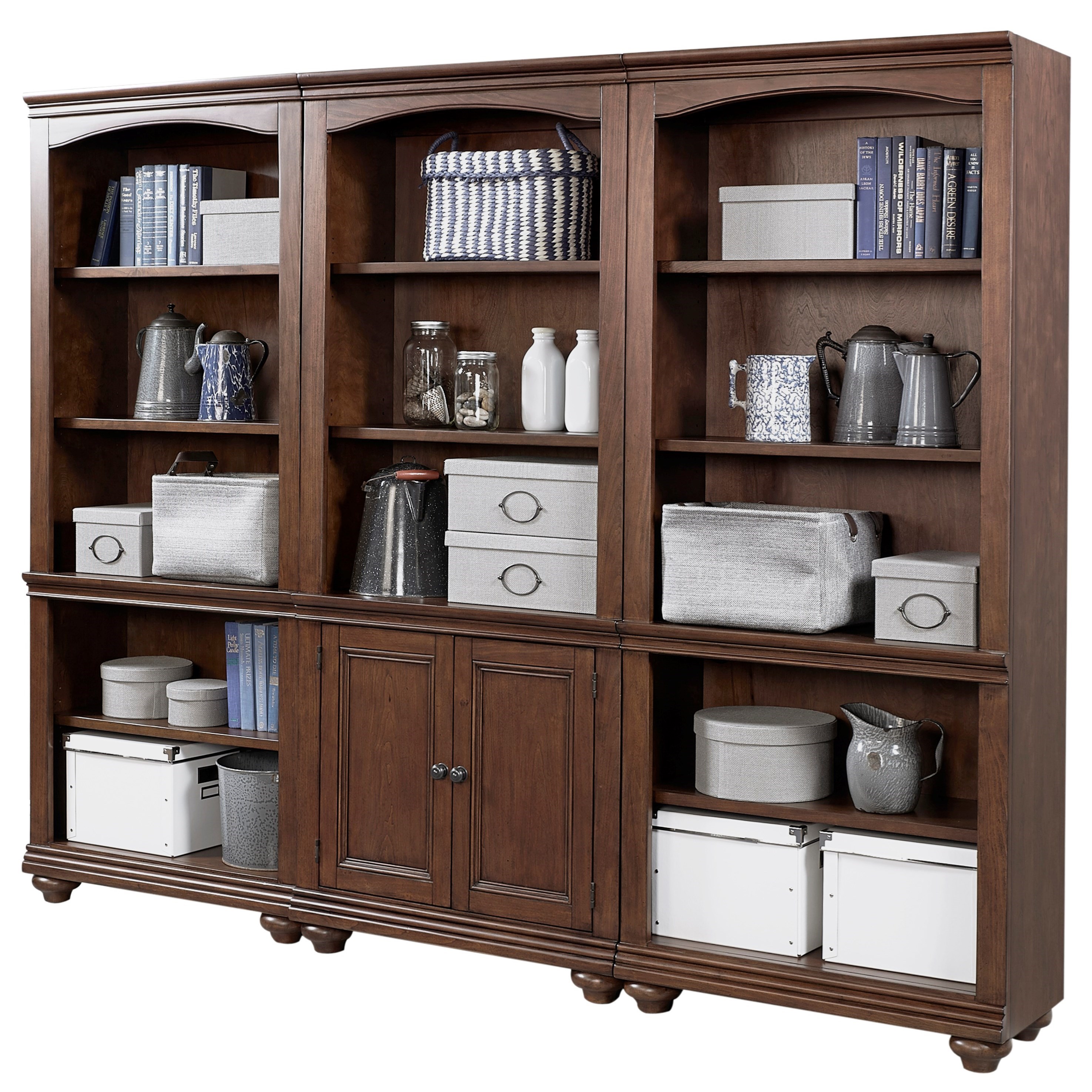 Aspenhome Oxford Bookcase Wall With Adjustable Shelves