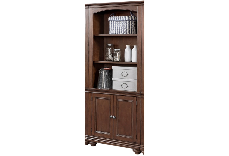 Oxford Door Bookcase With Adjustable Shelves By Aspenhome At Dunk Bright Furniture