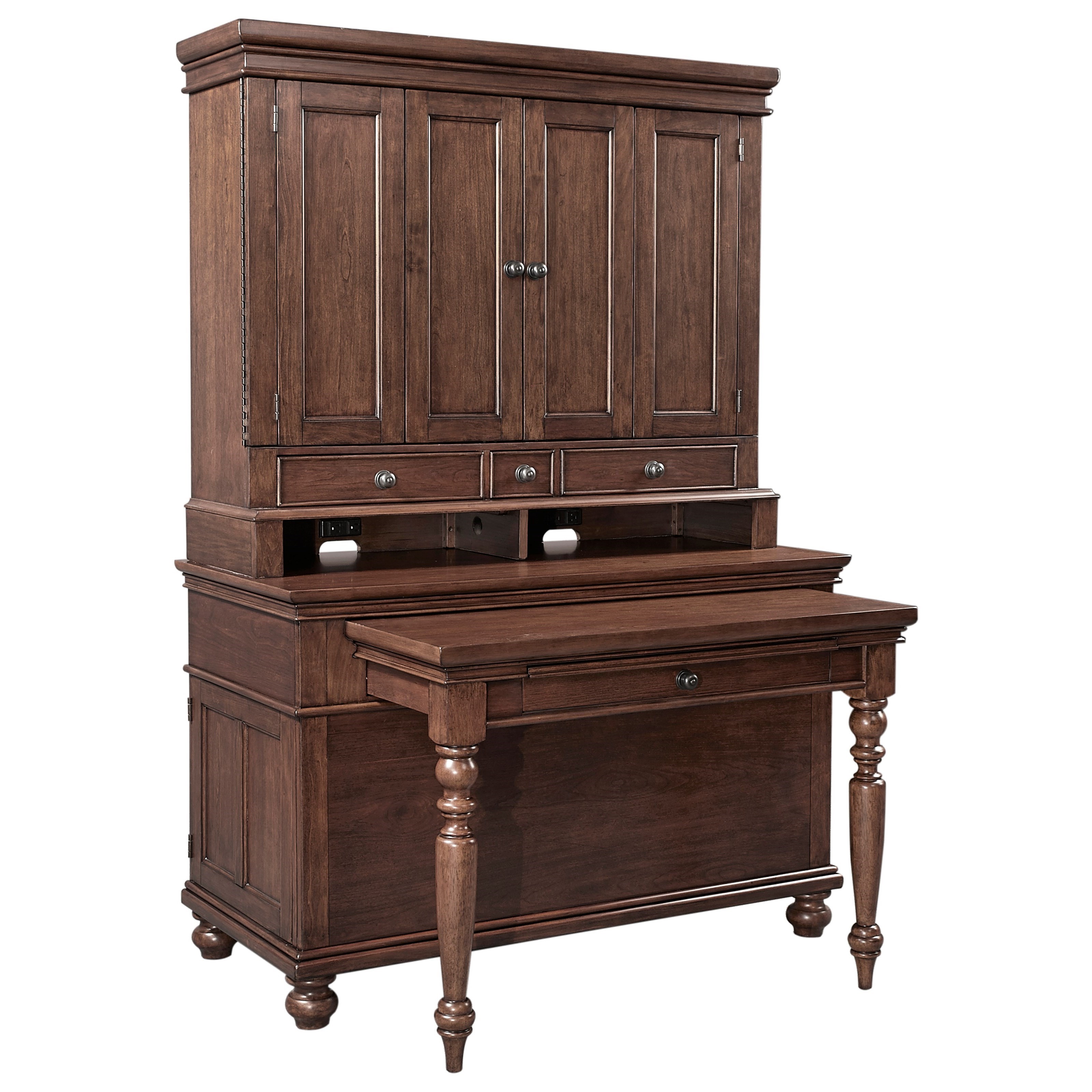 Aspenhome Oxford Desk And Hutch With File Drawer Walker S