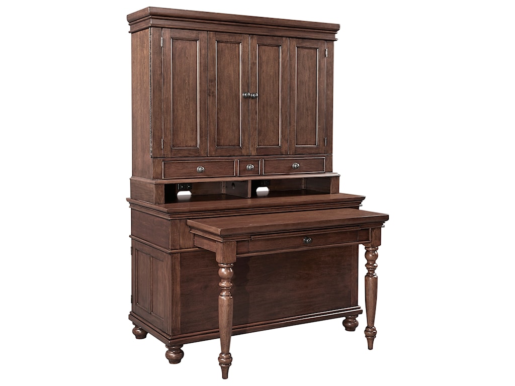 Aspenhome Oxford Desk And Hutch With File Drawer Walker S