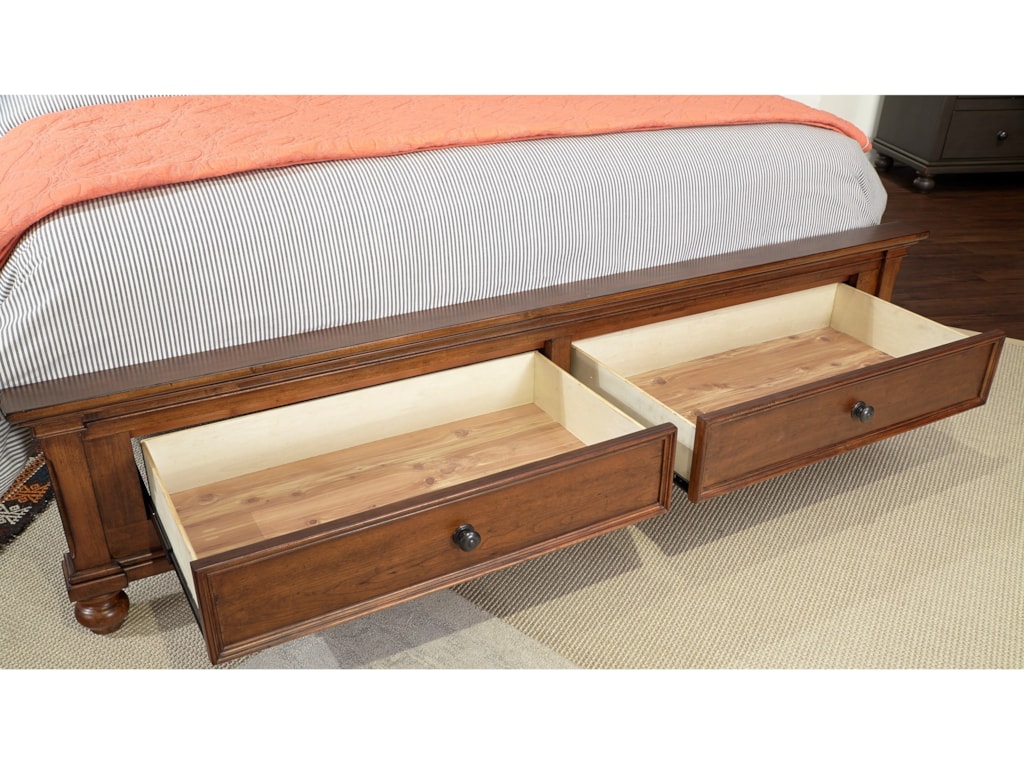 Aspenhome OxfordKing Sleigh Storage Bed