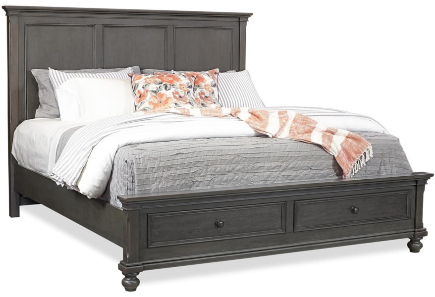 Aspenhome Oxford Queen Storage Bed Homeworld Furniture Panel Beds