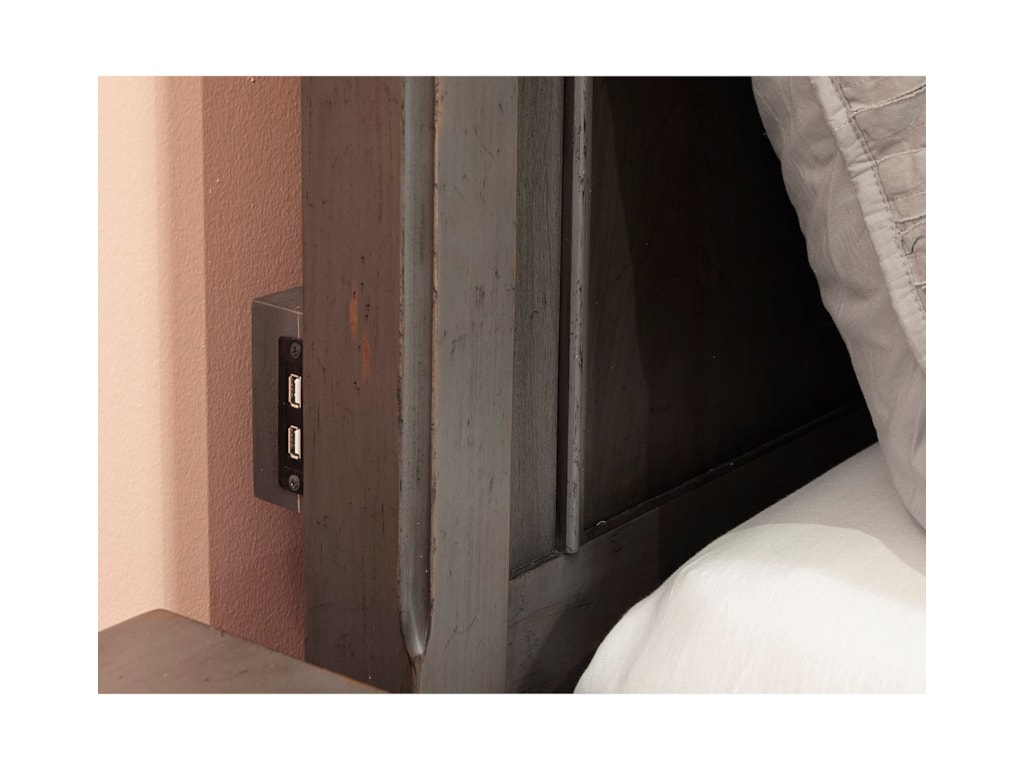Aspenhome OxfordKing Panel Storage Bed