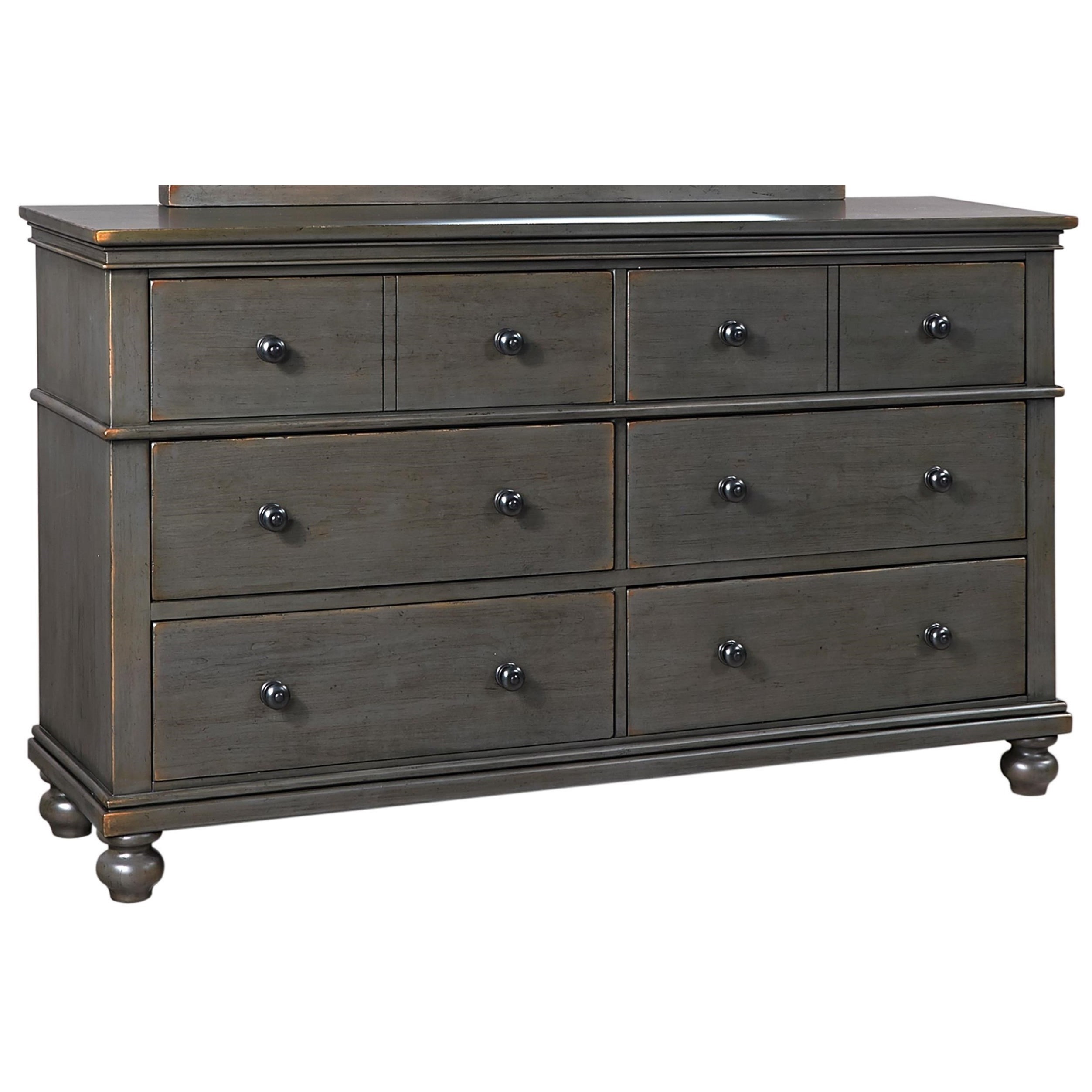 Aspenhome Oxford I07 453 Pep Transitional 6 Drawer Dresser With