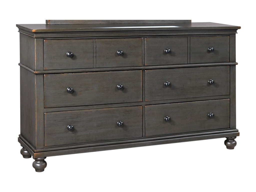 Aspenhome Oxford I07 453 Pep Transitional 6 Drawer Dresser With