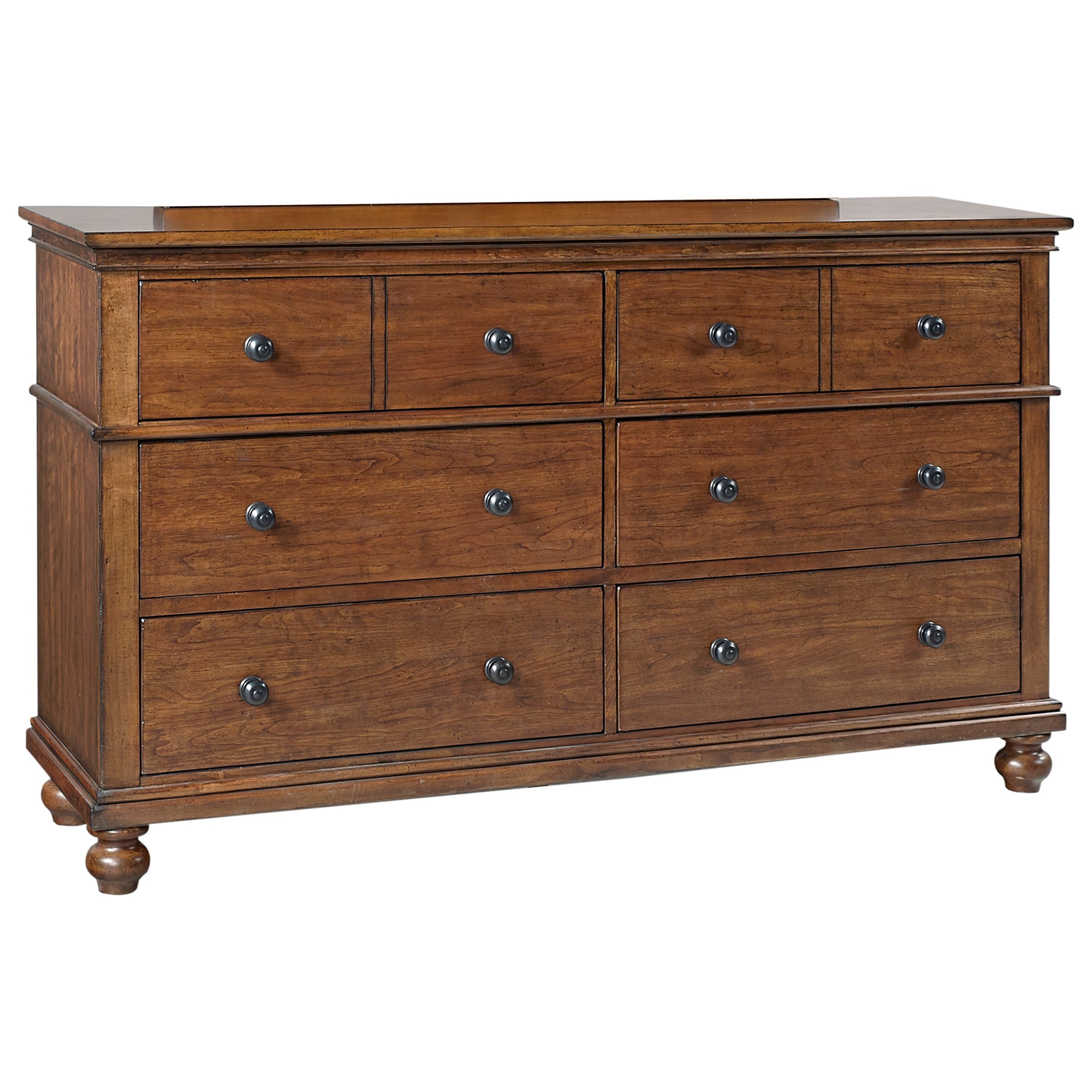 Aspenhome Oxford Transitional 6 Drawer Dresser With Felt And Cedar