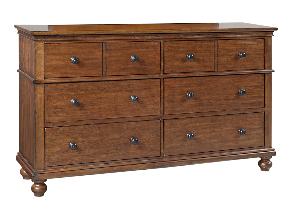 Aspenhome Oxford Transitional 6 Drawer Dresser With Felt And Cedar