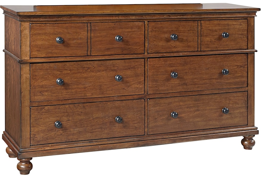 Aspenhome Oxford Transitional 6 Drawer Dresser With Felt And Cedar