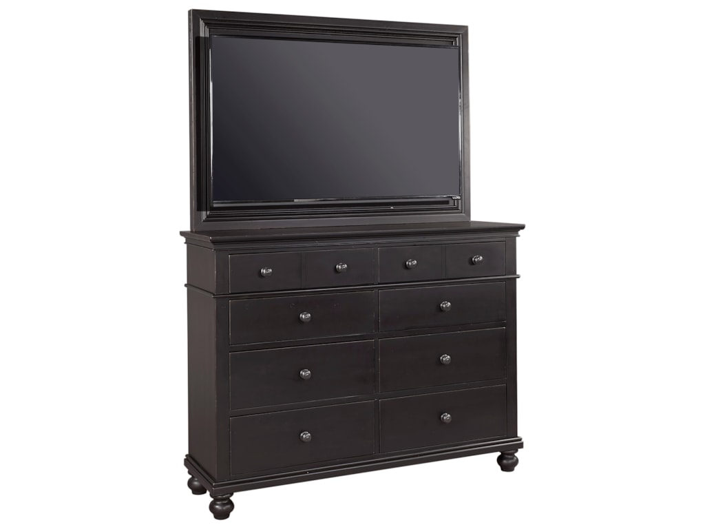 Aspenhome Oxford I07 455 487 Blk Transitional Media Chest With Tv Aspenhome Oxfordmedia Chest With Tv Mount