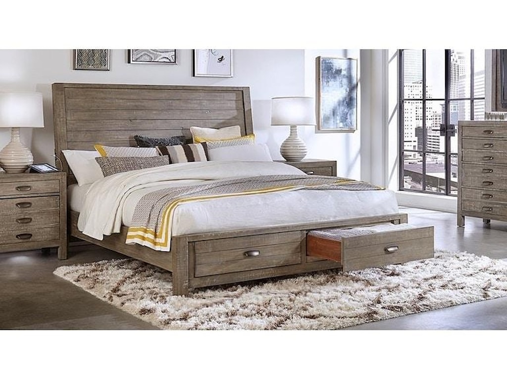 Aspenhome RozetRozet Queen Sleigh Storage Bed