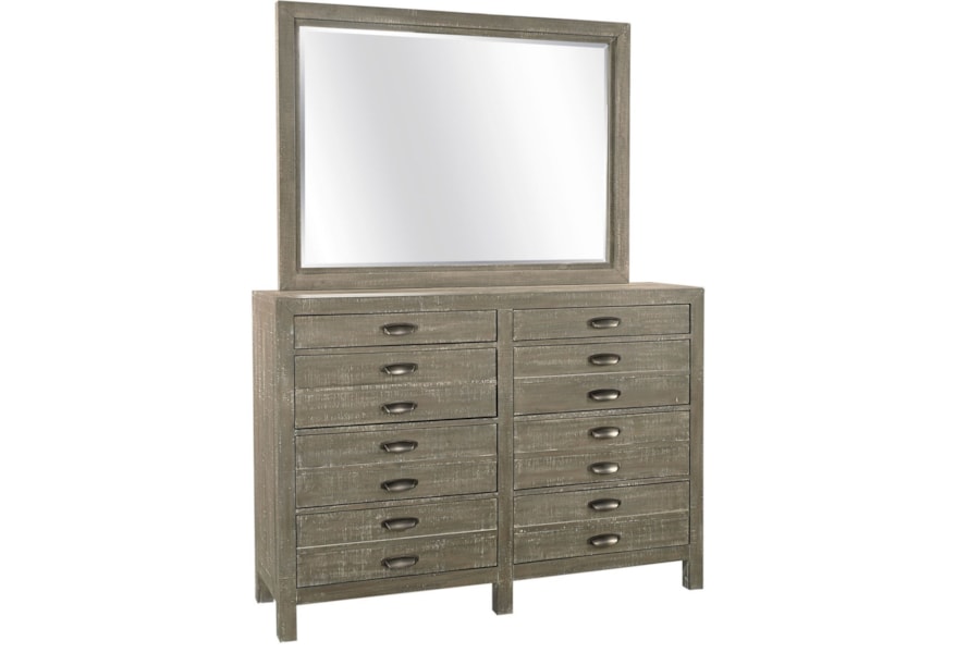 Aspenhome Radiata 8 Drawer Chesser Mirror Combo Hudson S