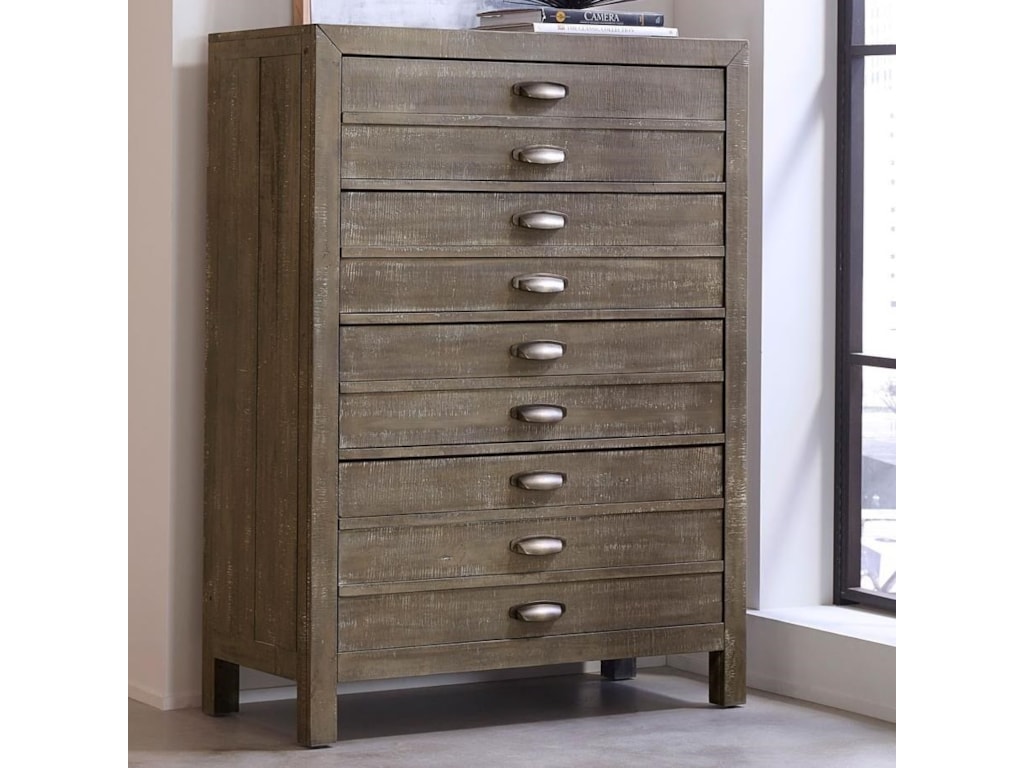 Aspenhome Radiata 4 Drawer Chest With Hidden Compartment Reeds