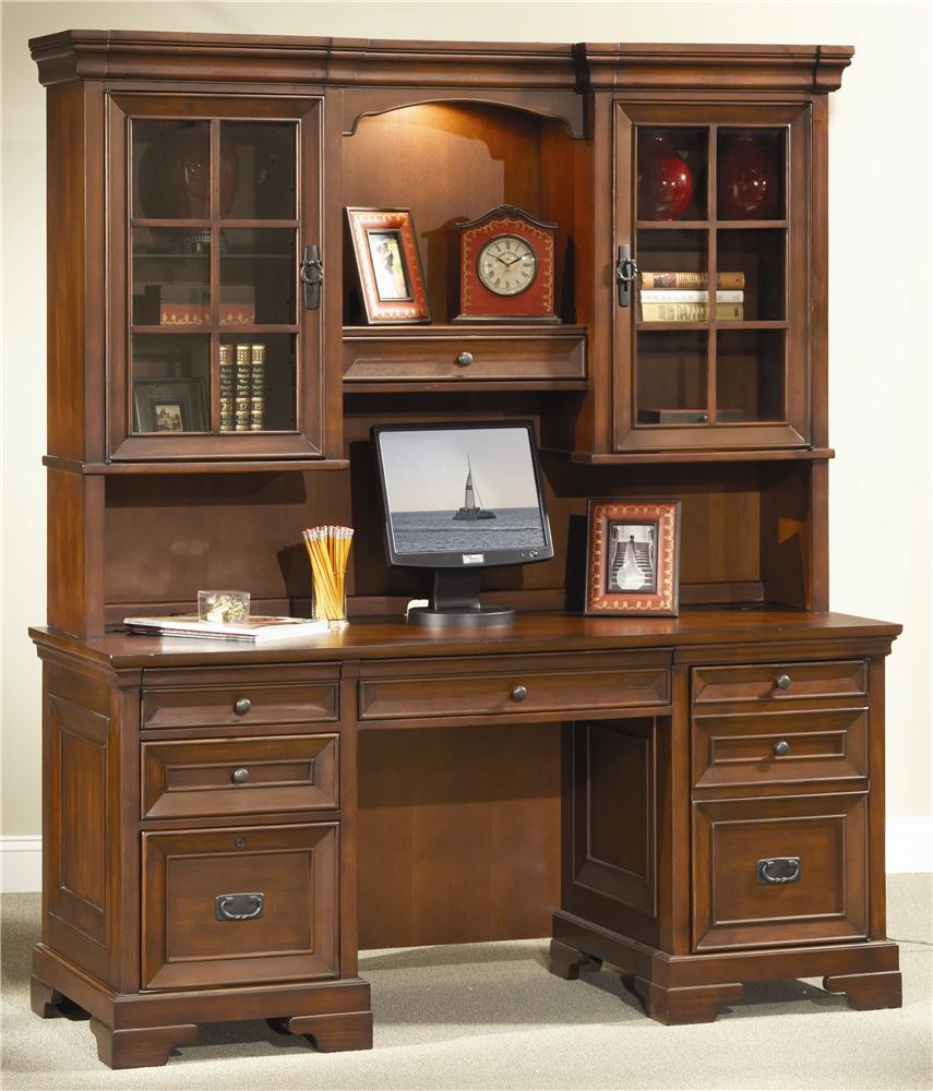 Aspenhome Richmond 66 Inch Credenza Desk And Hutch Belfort