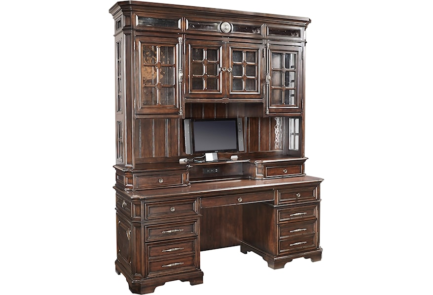 Aspenhome Sheffield Traditional 75 Credenza Desk With Led