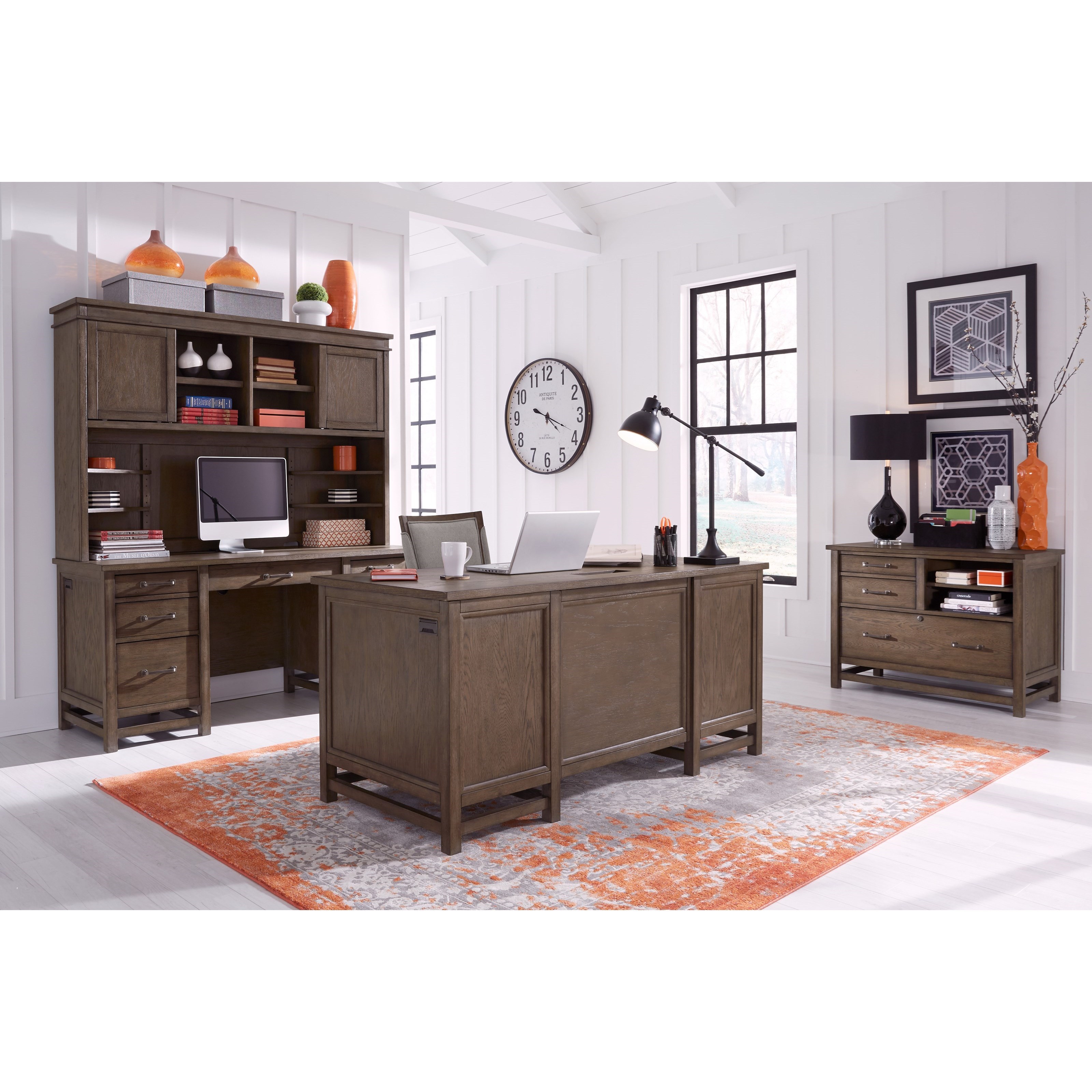 Terrace Point Casual 66 Executive Desk With Outlets Sadler S