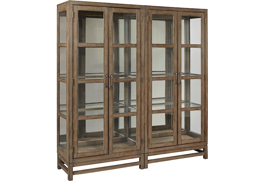 Aspenhome Terrace Point Casual Curio Cabinet With Tough Lighting