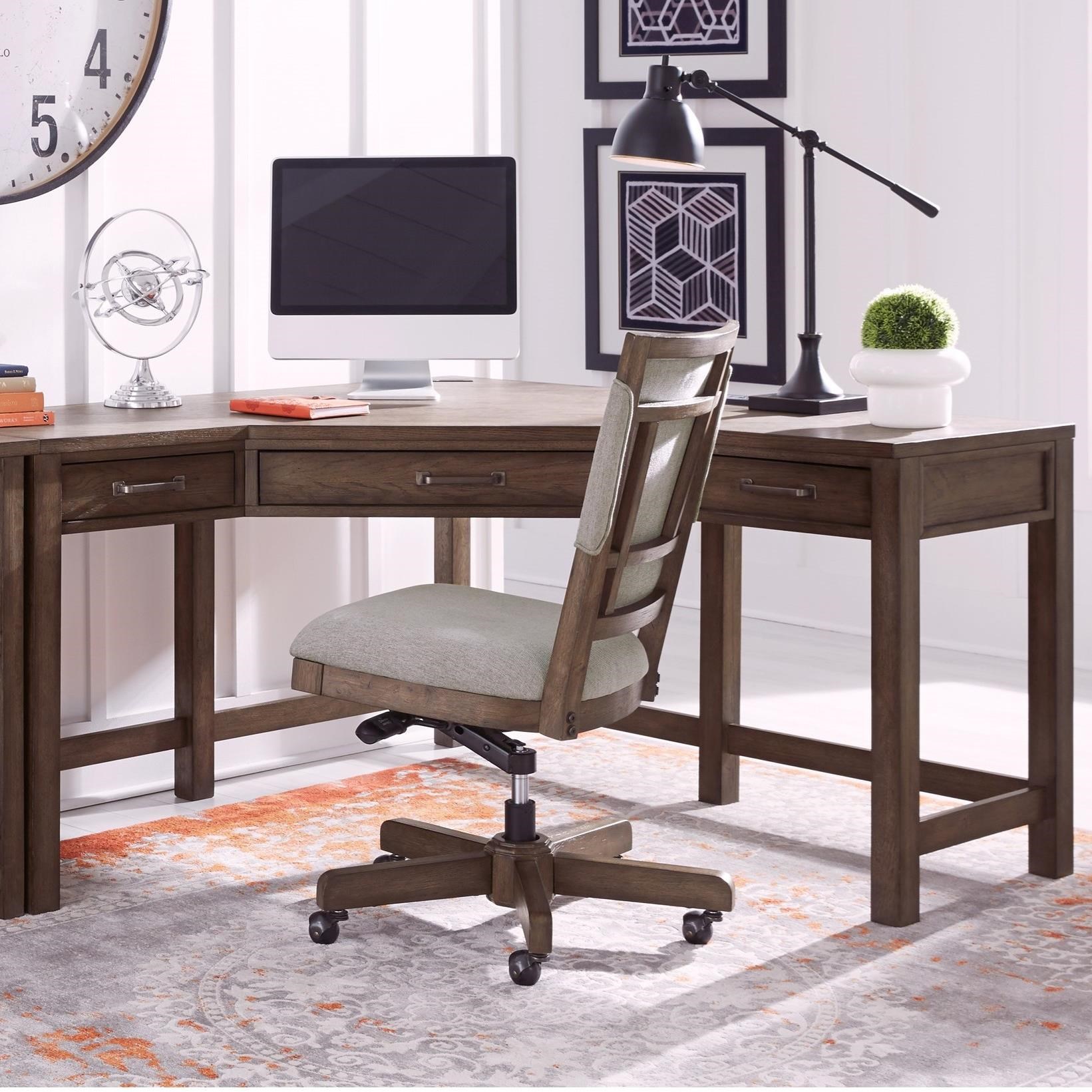 Hills Of Aspen Terrace Point Casual Corner Desk With Outlets And