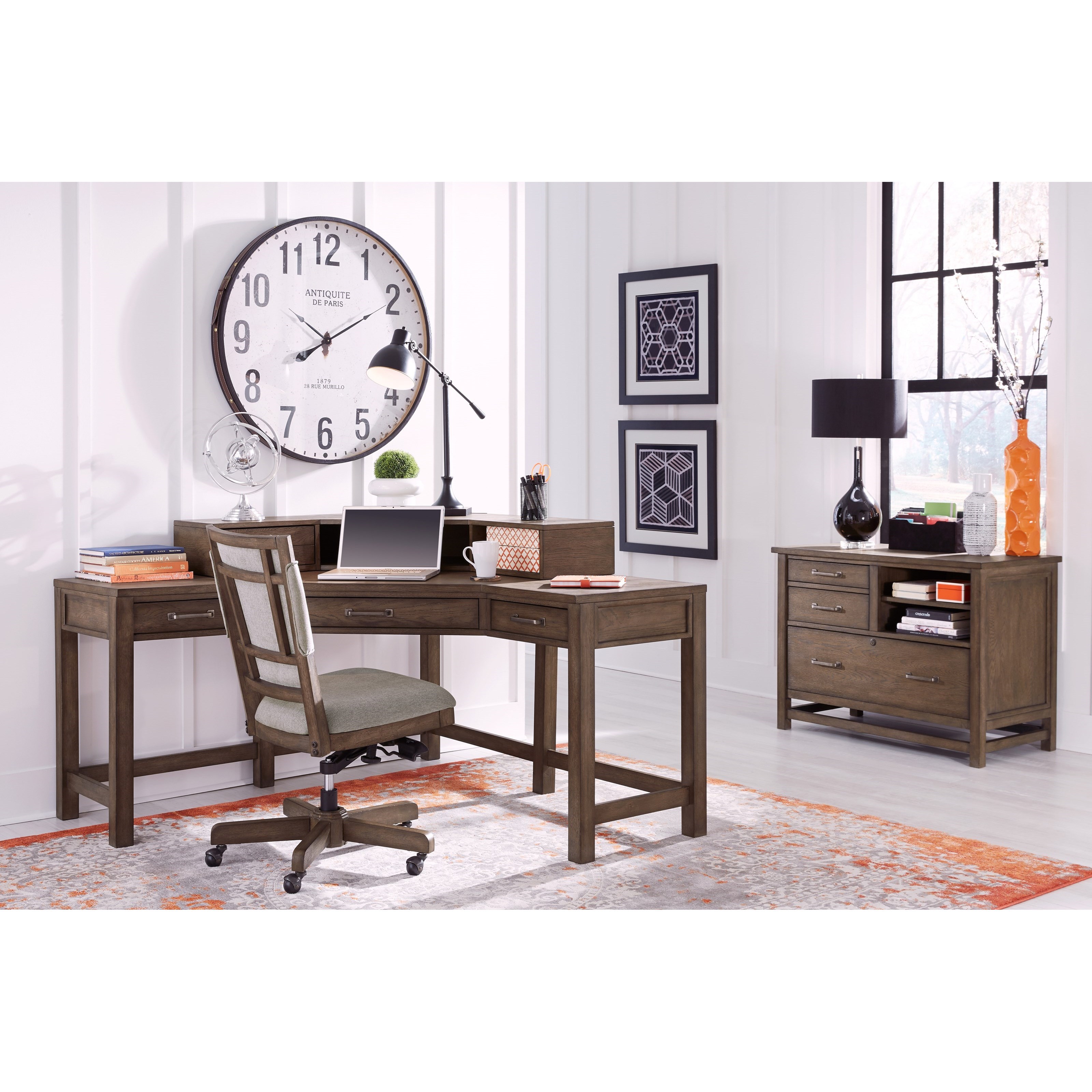 Aspenhome Terrace Point Casual Corner Desk And Hutch With Outlets
