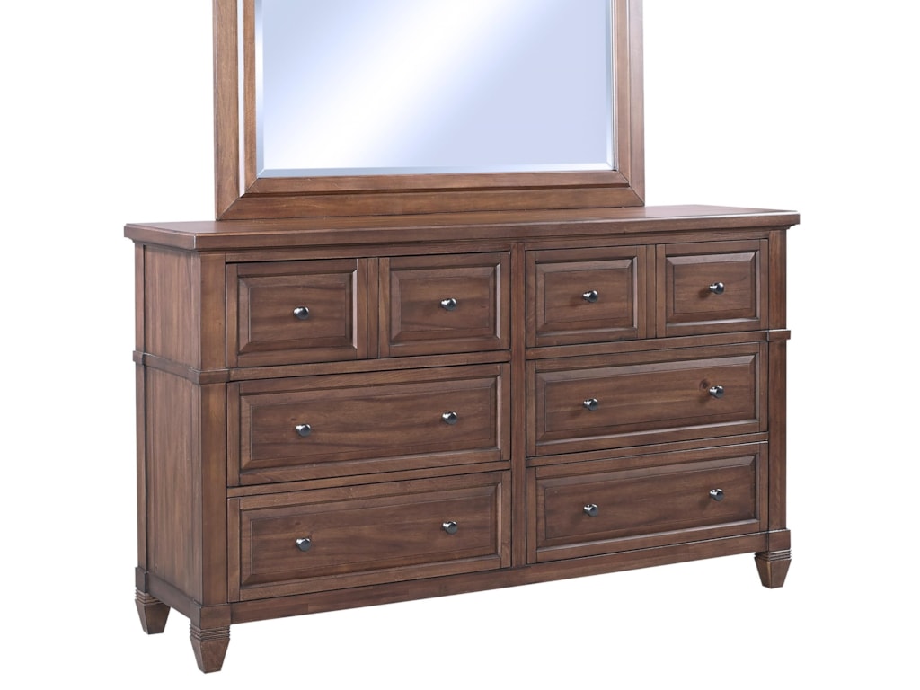 Aspenhome Thornton I34 453 Sna Transitional Six Drawer Dresser