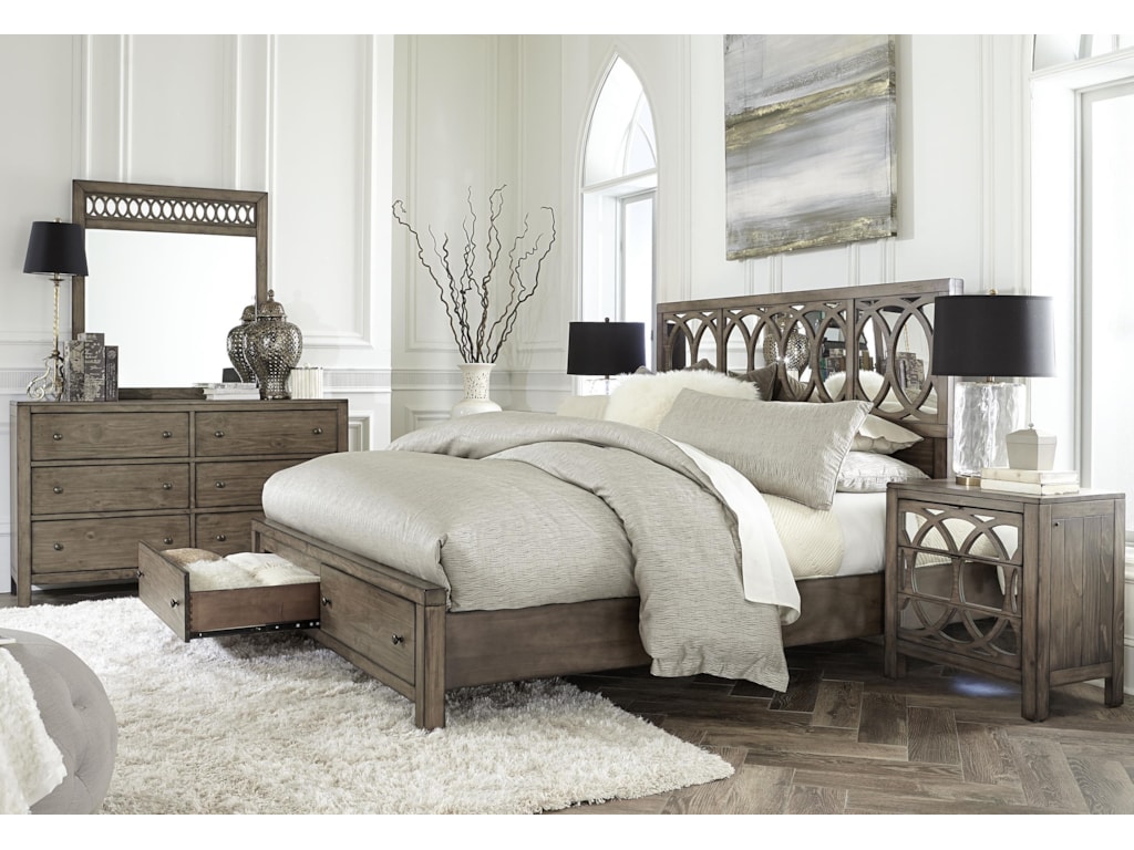 Aspenhome TildonKing Sleigh Storage Bed