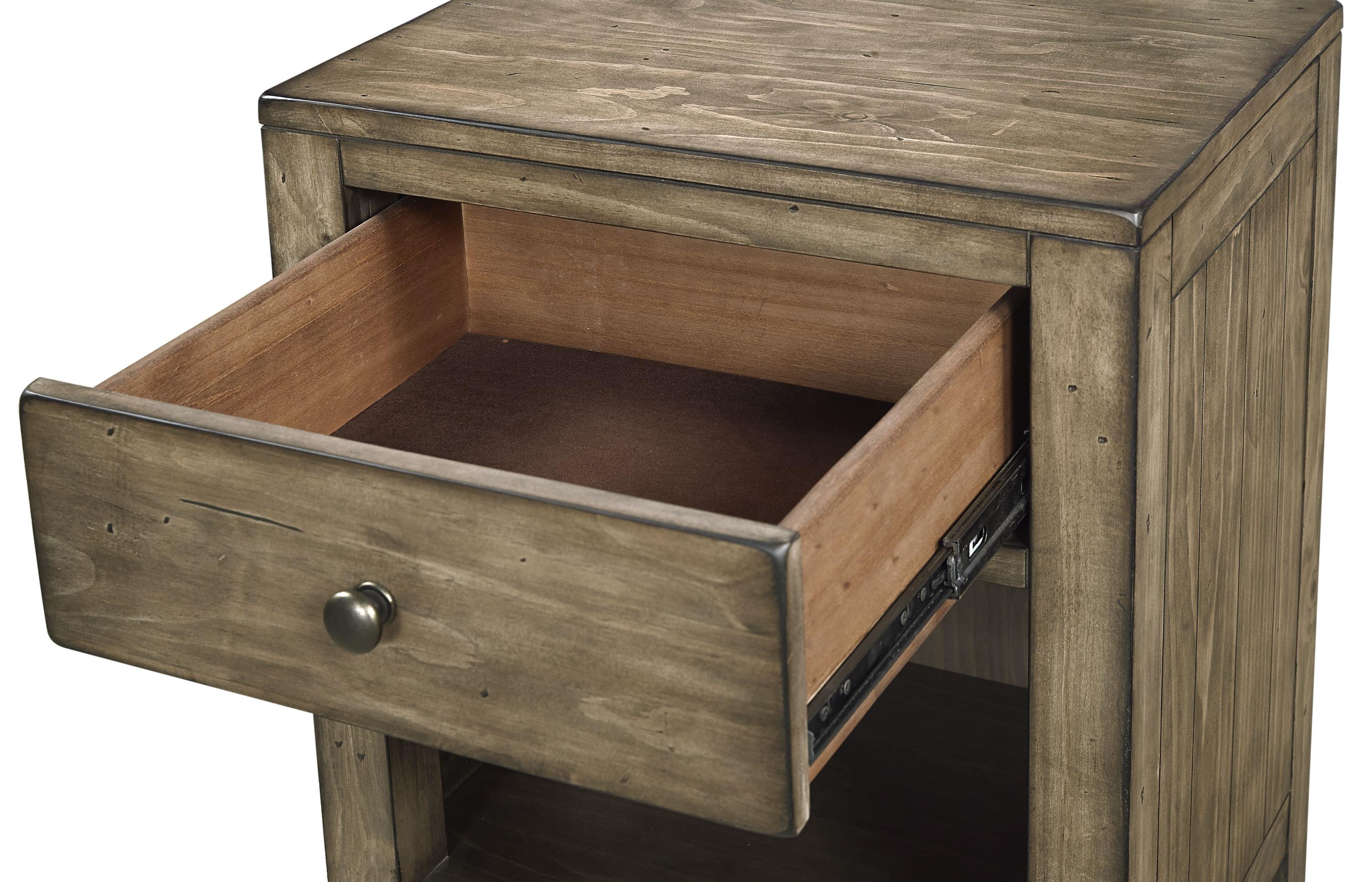 Aspenhome Tildon One Drawer Nightstand With Open Shelf Fisher