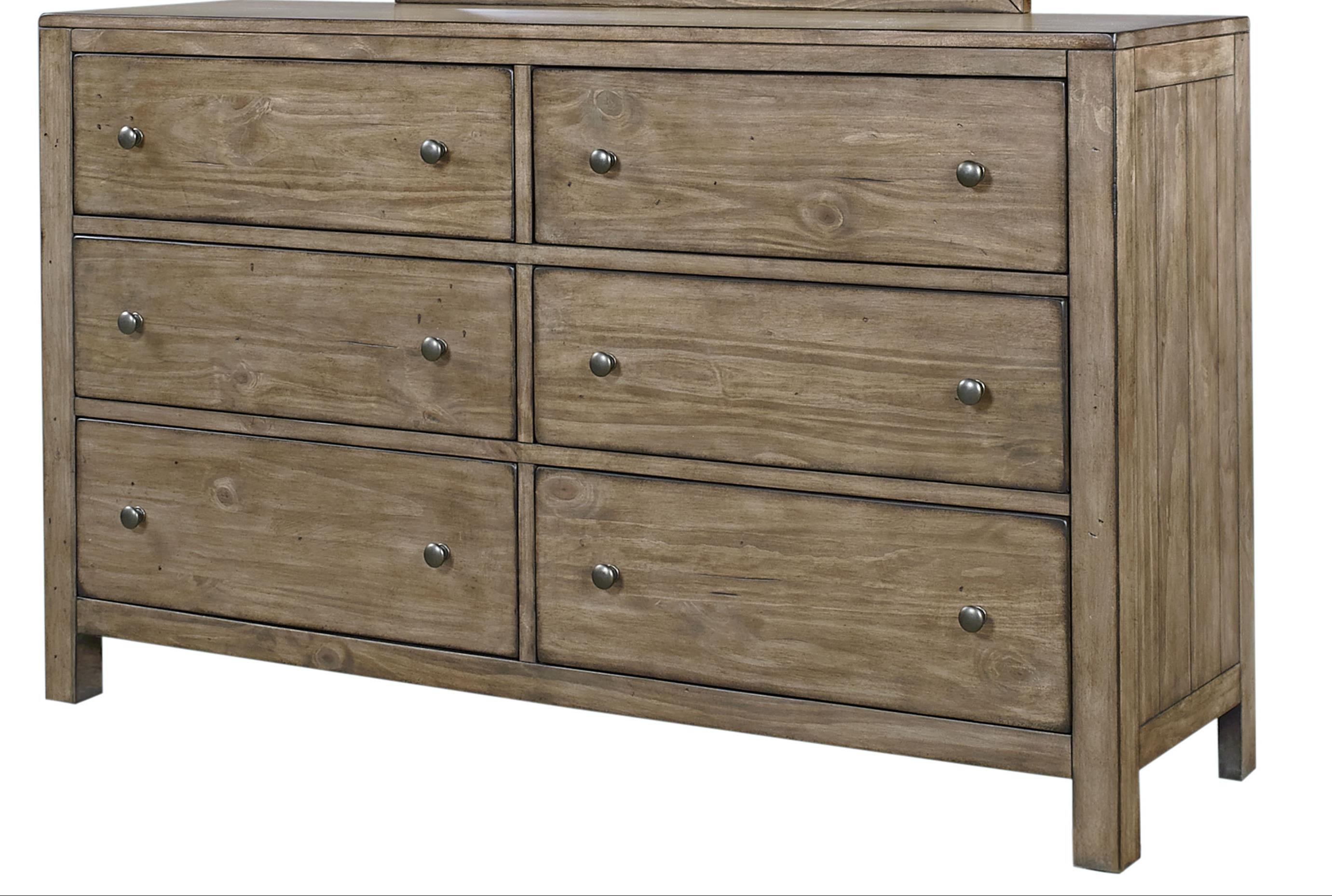 Aspenhome Tildon Six Drawer Dresser With Paneled Sides Belfort