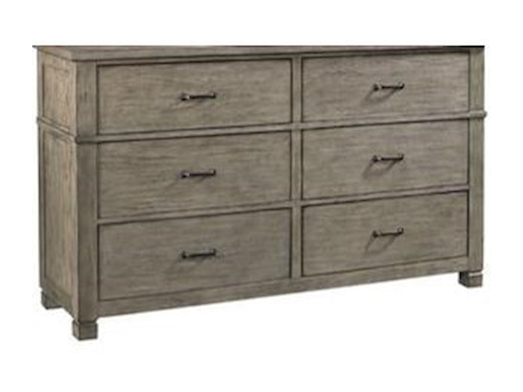 Aspenhome Tucker Dresser With Felt Lined Top Drawers Colder S Tucker Dresser With Felt Lined Top Drawers By Aspenhome