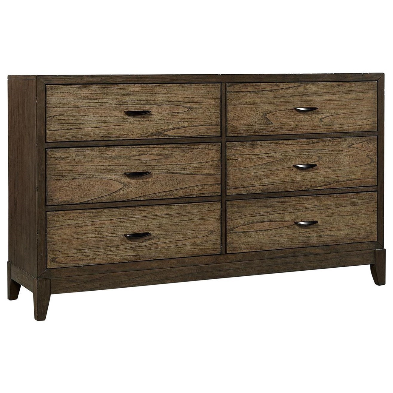 Aspenhome Westlake I205 453 Transitional 6 Drawer Dresser With Felt Lined Top Drawers Upper Room Home Furnishings Dressers