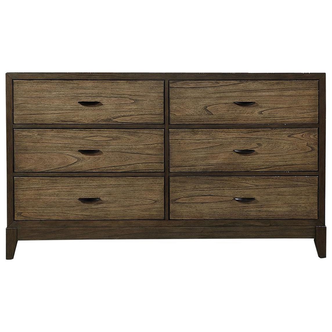 Aspenhome Westlake I205 453 Transitional 6 Drawer Dresser With Felt Lined Top Drawers Upper Room Home Furnishings Dressers